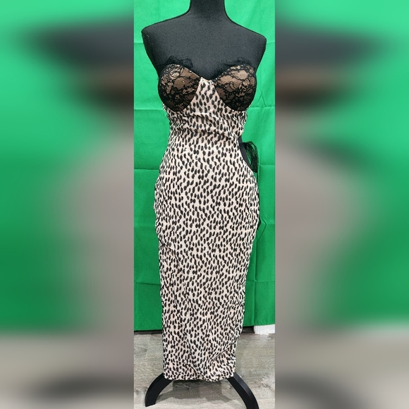 Sequined lace wiggle bodycon strapless dress size large brand new pinup - Picture 16 of 16